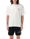 Represent White Crewneck T-shirt With With Front And Back Owners Club Print In Flat White