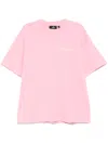 Represent Logo Crew Neck Graphic Print Short Sleeves In Pink