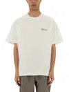 Represent White Crewneck T-shirt With With Front And Back Owners Club Print In Cotton Man In White