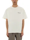 Represent White Crewneck T-shirt With With Front And Back Owners Club Print In Cotton Man In White