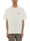 Represent White Crewneck T-shirt With With Front And Back Owners Club Print In Cotton Man In White