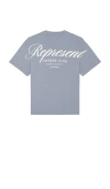 Represent Owners Club Script Tee In Blue