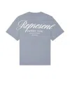 Represent Owners Club Script Tee In Blue