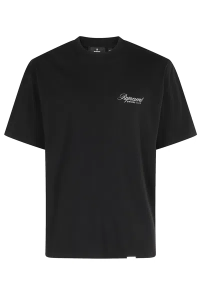 Represent Owners Club Script Tshirt In Black