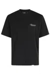 Represent Black Crewneck T-shirt With With Front And Back Owners Club Print In Cotton Man In Black