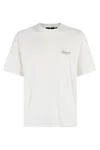 Represent White Crewneck T-shirt With With Front And Back Owners Club Print In Cotton Man In Flat White