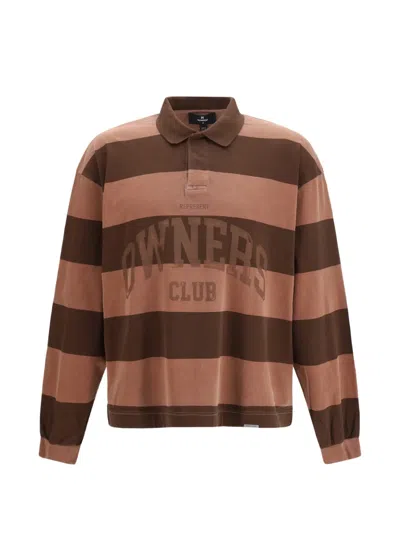 Represent Striped Owners Club Rugby Polo In Multi