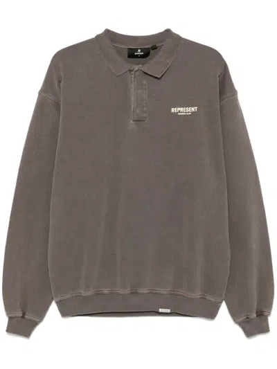 Represent Owners Club Polo Shirt In Grey