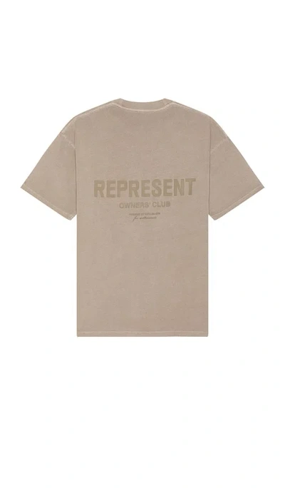 Represent Owners Club T-shirt In 淡褐色