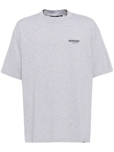 Represent Owners Club Script T-shirt In Gray
