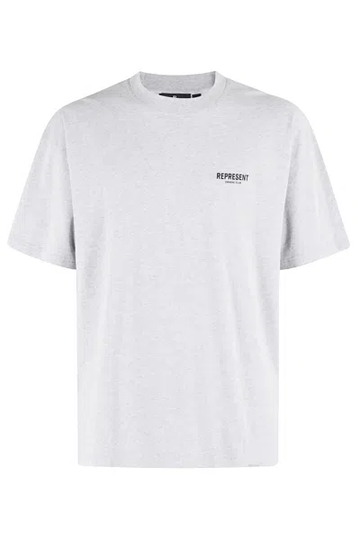 Represent Owners Club Tshirt In Ash Grey Black