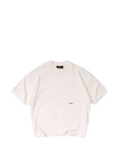 Represent White Micro Owners Club Cotton Tshirt In Transparent