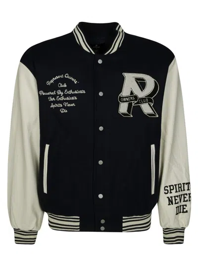 Represent Owners Club Varsity Jacket In Black