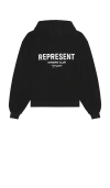 Represent Owners Club Zip Hoodie In Black