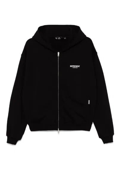 Represent Owners Club Zip Hoodie In Black