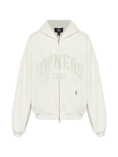Represent Owners Club Zip-up Hoodie In White