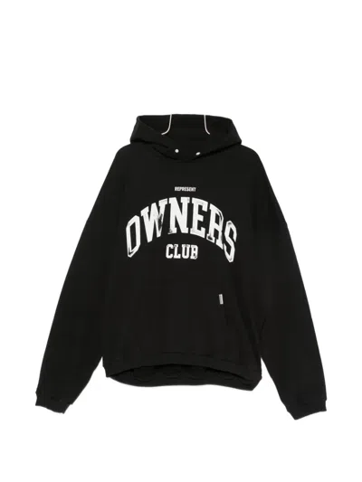 REPRESENT OWNERS LOGO-PRINT HOODIE