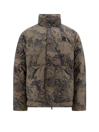 Represent Padded And Quilted Nylon Jacket In Multi