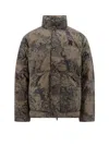 Represent Logo-embroidered Camouflage Puffer Jacket In Green