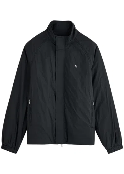 Represent Padded Logo Nylon Jacket In Black