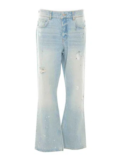 Represent Painted Denim Jeans In Blue