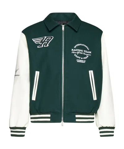 Represent Panelled Bomber Jacket In Green