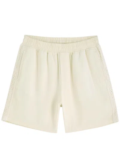 Represent Panelled Twill Shorts In Off White