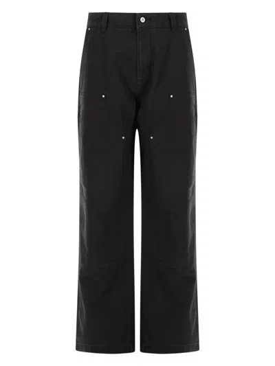 Represent Essential Cotton Trousers For Men In Black