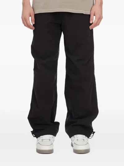 Represent Pantalone Parachute In Cotone Trousers In Black