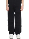 Represent Black Cotton Whiskering Jeans In Black