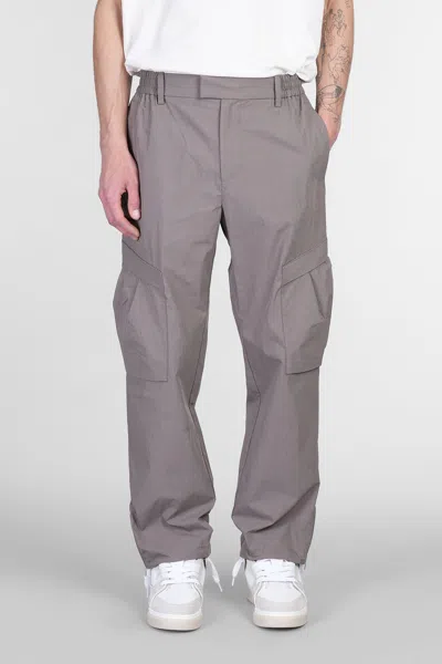 Represent Pants In Grey Cotton In Gray