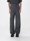 Represent Mens Washed Black Workwear Wide-leg Cotton Trousers Xl In Black