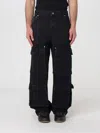 Represent Black Cotton Whiskering Jeans In Black