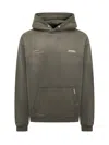 Represent Patron Of The Club Olive Green Hoodie With Front And Back Logo Print In Cotton Man In Green