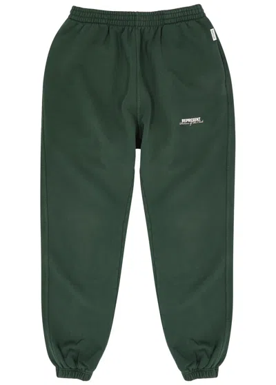 Represent Patron Of The Club Cotton Sweatpants In Green