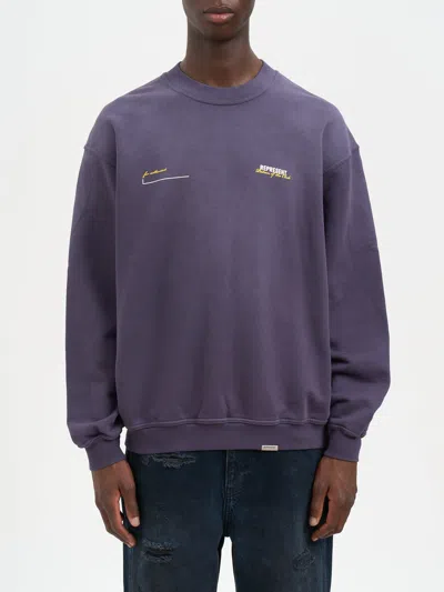 Represent Patron Of The Club Crew Neck Sweatshirt In Purple