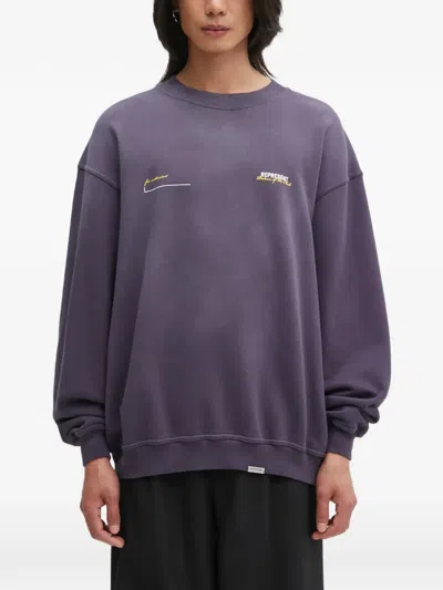 Represent Mens Plum Patron The Club Relaxed-fit Cotton-jersey Sweatshirt In Purple
