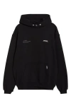 Represent Patron Of The Club Logo Hooded Cotton Sweatshirt In Black