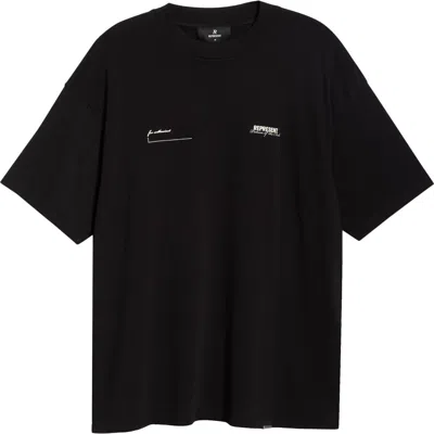 Represent Patron Of The Club Graphic T-shirt In Black