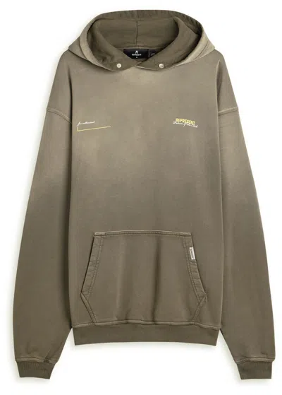 Represent Patron Of The Club Hooded Cotton Sweatshirt In Green