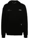 Represent 'patron Of The Club' Black Hoodie With Front And Back Logo Print In Black