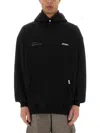 Represent 'patron Of The Club' Black Hoodie With Front And Back Logo Print In Black