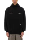 Represent Patron Of The Club Logo Hooded Cotton Sweatshirt In Black