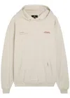 Represent Patron Of The Club Logo Hooded Cotton Sweatshirt In Neutral