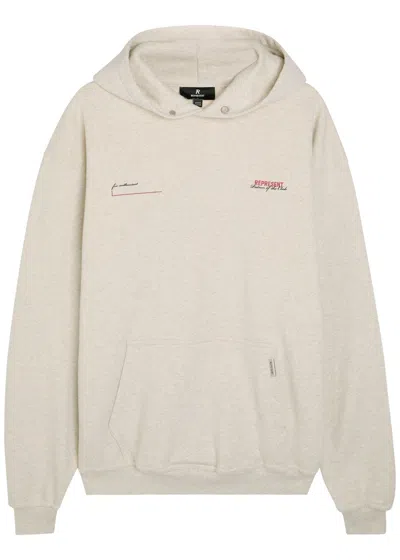 Represent Patron Of The Club Logo Hooded Cotton Sweatshirt In Neutral