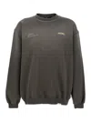 Represent Patron Of The Club Olive Green Crewneck Sweater With Front And Back Logo Print In Cotton Man In Green