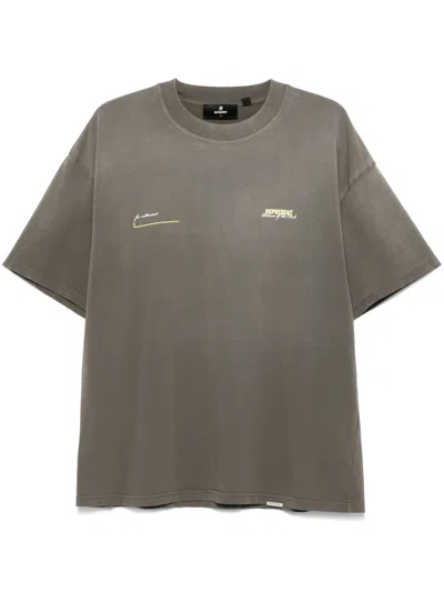 Represent Washed Olive Patron Of The Club T-shir In Black