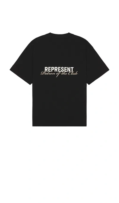 Represent Patron Of The Club Tee In Black