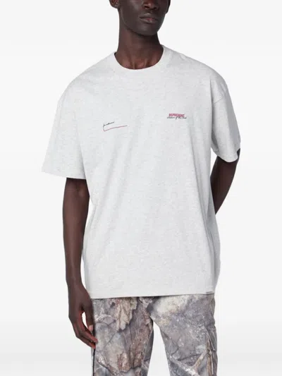 Represent Owners Club Hoodie Tshirt Cream Marl In Gray