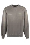 Represent Patron Of The Club Washed Sweatshirt In Washed Olive